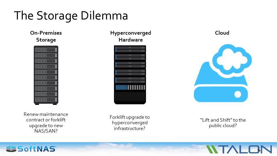 nas vs hyperconverged vs cloud