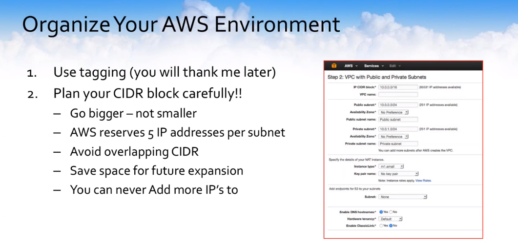 Organize AWS Environment